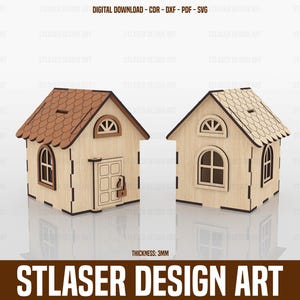 Money Box Laser Cut Svg Files, Coin Box Files, Vector Files For Wood Laser Cutting