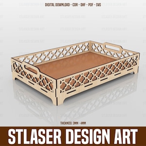 Laser Cut Tray File, Vector Files For Wood Laser Cutting