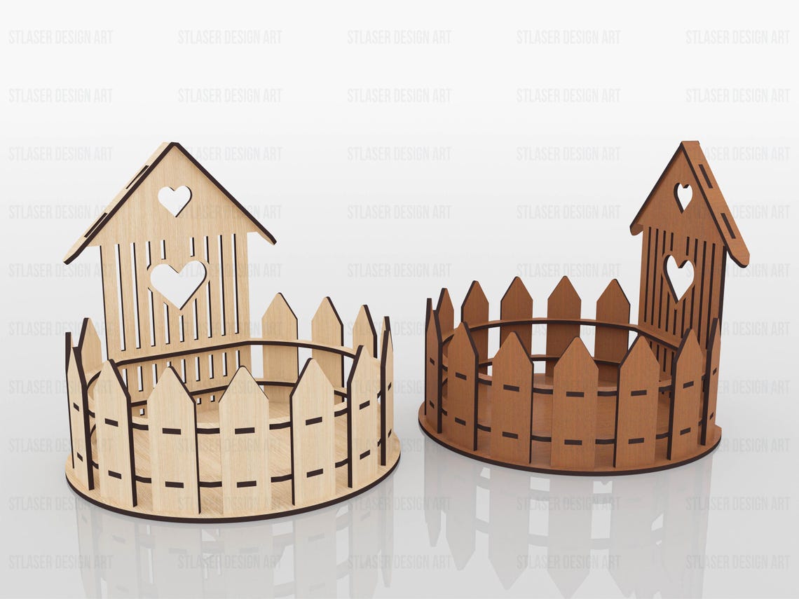 Laser Cut Decorative Basket Box Svg Files, Vector Files for Wood Laser ...