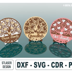 Family Tree Laser Cut Svg Files, Vector Files For Wood Laser Cutting