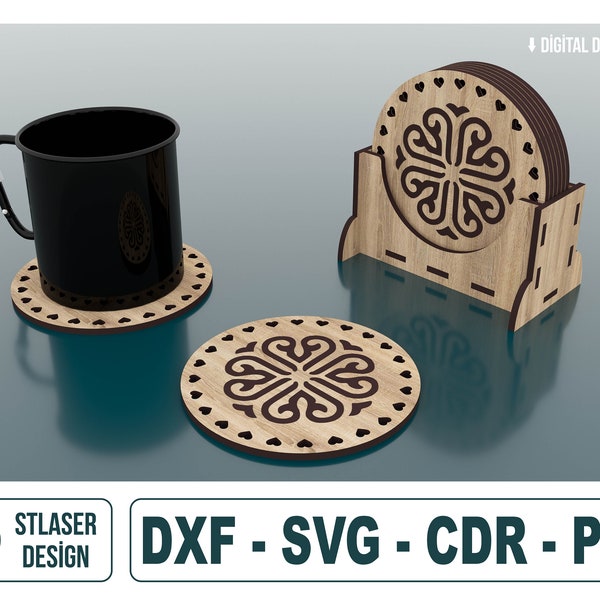 Wood Coaster Holder - Etsy