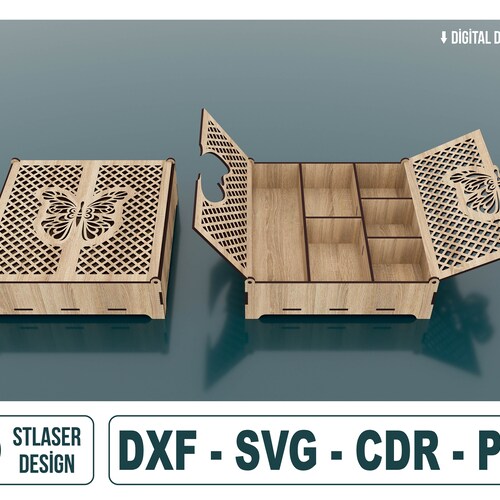 Decorative Gift Box Laser Cut Svg Files Laser Cut Wooden Box Etsy