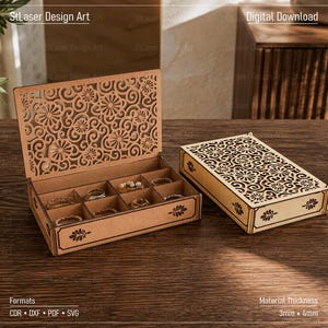 Laser Cut Jewelry Box Svg Files, Wooden Gift Box Files, Vector Files For Wood Laser Cutting