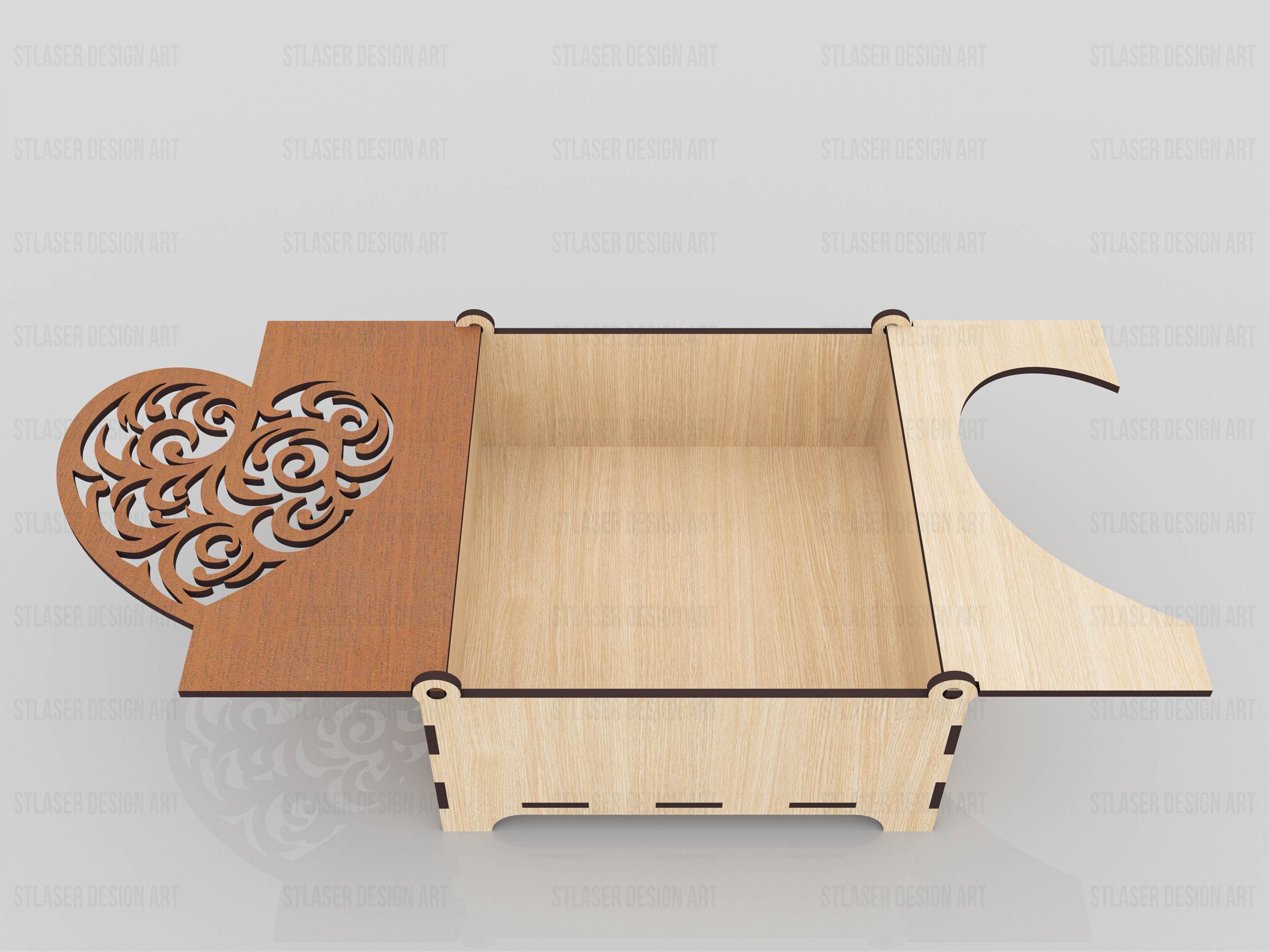 Laser Cut Decorative Box With Lid Svg Files, Vector Files for Wood ...