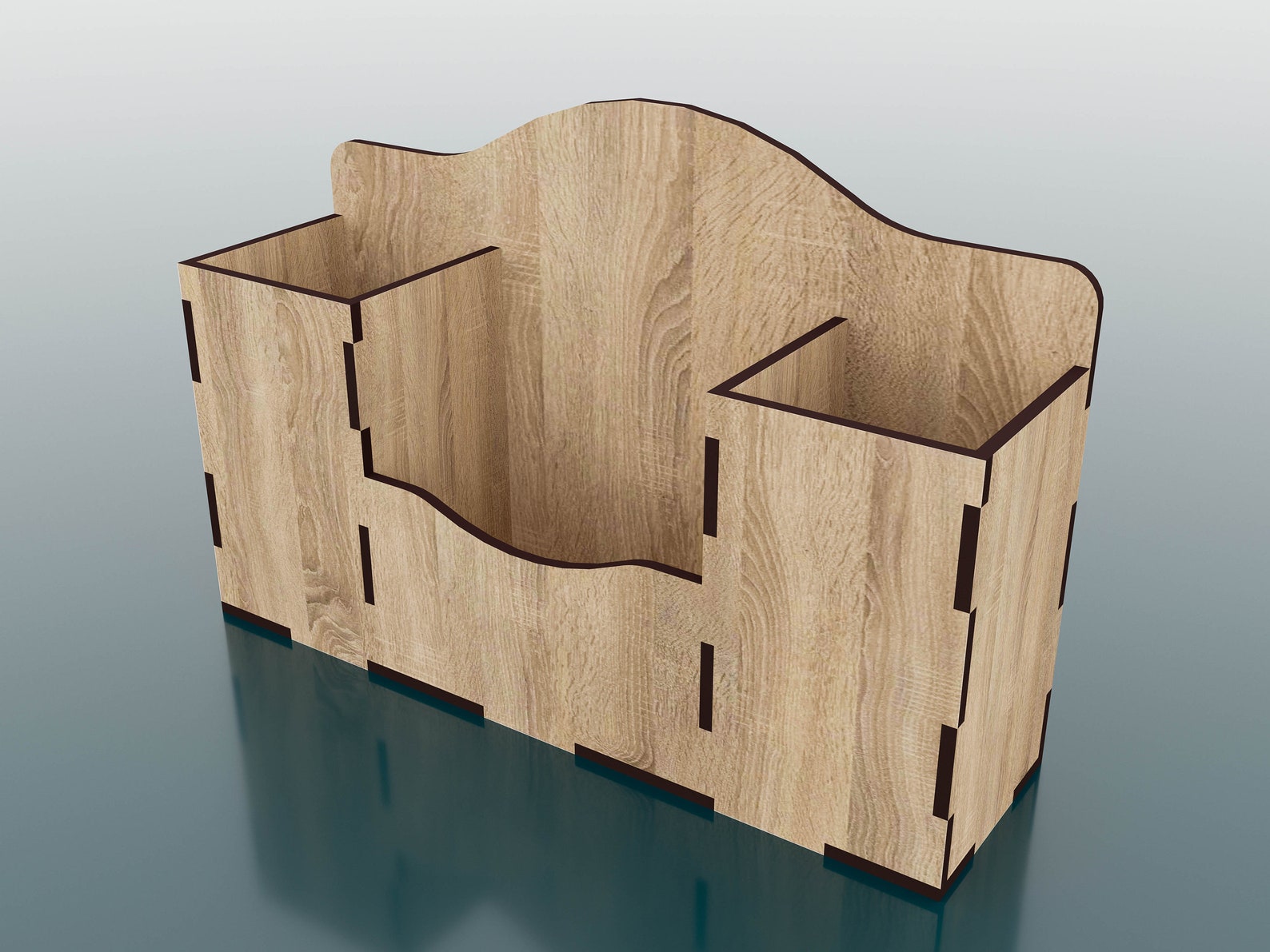 Laser Cut Wooden Pencil Holder Vector Files for Wood Laser Etsy