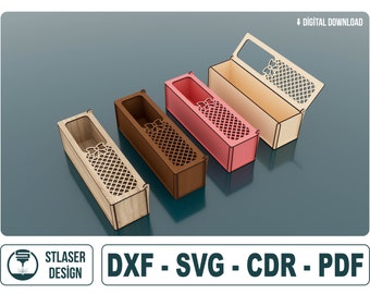 Rose Geschenkbox Laser geschnittene SVG-Dateien, Vektor-Dateien für Holz-Laserschneiden