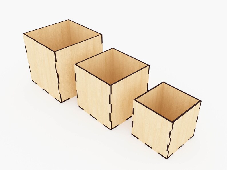 Laser Cut Storage Box Files Laser Cut Wooden Box Vector Etsy
