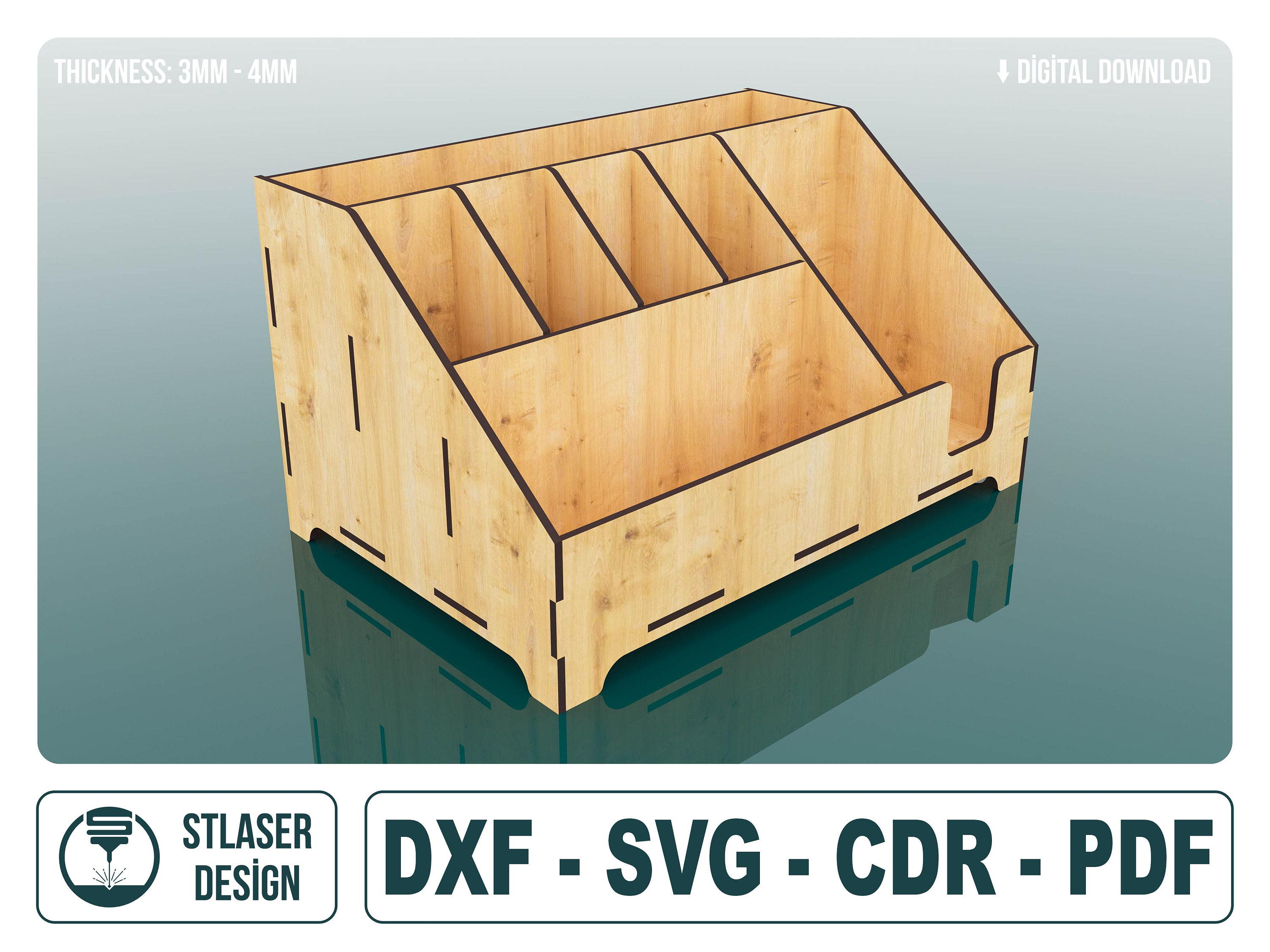 Desktop Organizer SVG, Hobby Storage Box Graphic by mubalazer