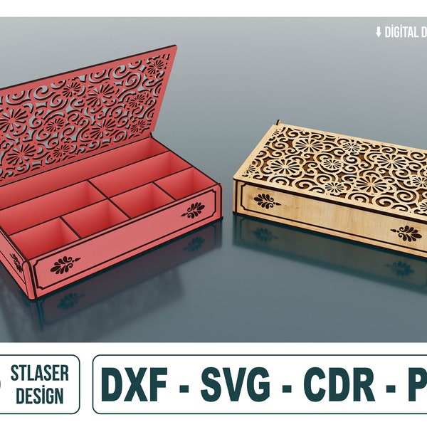 Laser Cut Jewelry Box Svg Files, Wooden Gift Box Files, Vector Files For Wood Laser Cutting