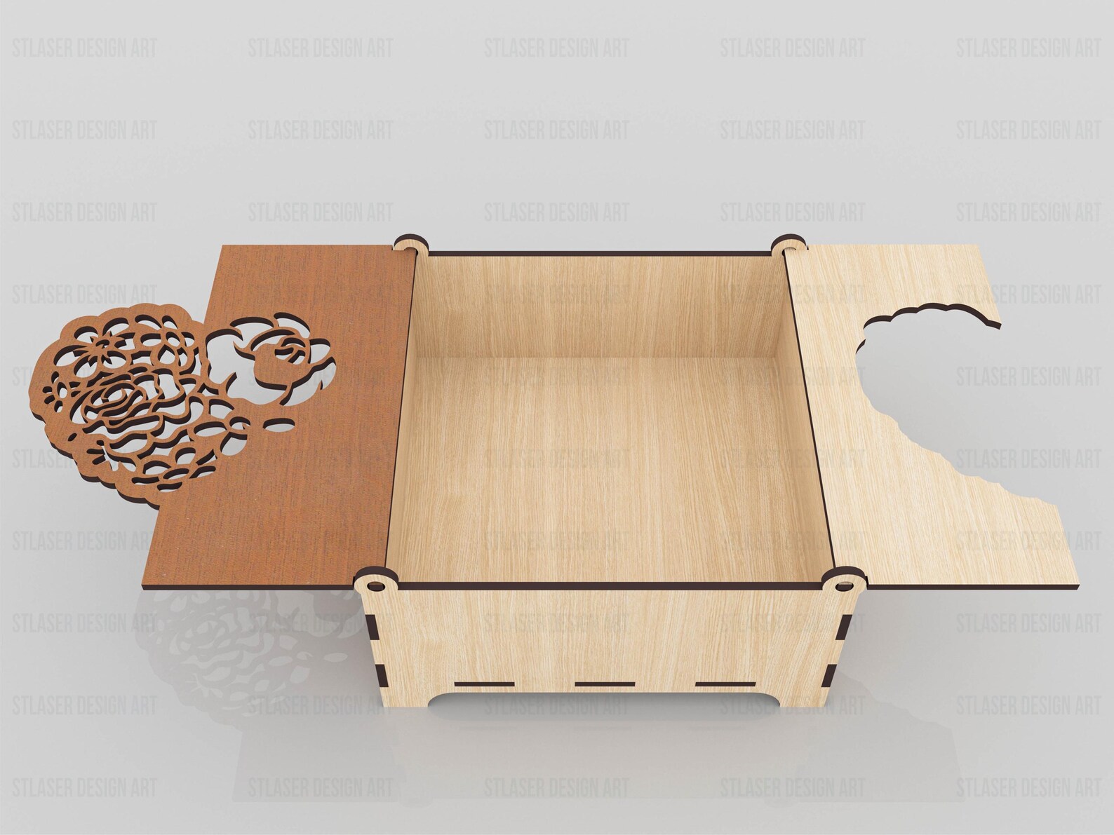Laser Cut Decorative Box With Lid Svg Files, Vector Files for Wood ...