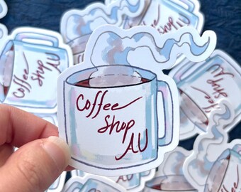 Coffee Shop AU 3" Glossy Vinyl Aufkleber