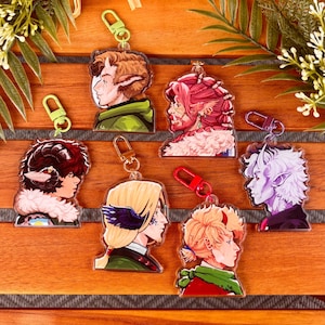 Acrylic DSMP Headshot Keychains | Tommy Tubbo Ranboo Technoblade Philza Dream