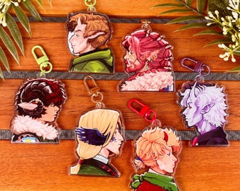 Acrylic DSMP Headshot Keychains | Tommy Tubbo Ranboo Technoblade Philza Dream