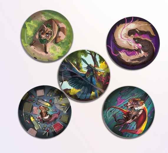 DSMP Animal Buttons Pin Back Pins Tommy Technoblade Tubbo Etsy