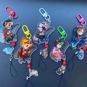 Fischen Einsiedler Acryl Magnet Schlüsselanhänger