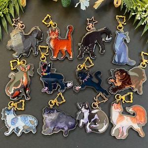 Acrylic Fighting Felines / Battle Cats Double-Sided Charm Keychain