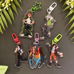 Acrylic Grian Scar Mumbo Bdubs Etho Hermitcraft Life Series Evo Watcher Buttercups Double-Sided Charm Glitter Expoxy Keychain