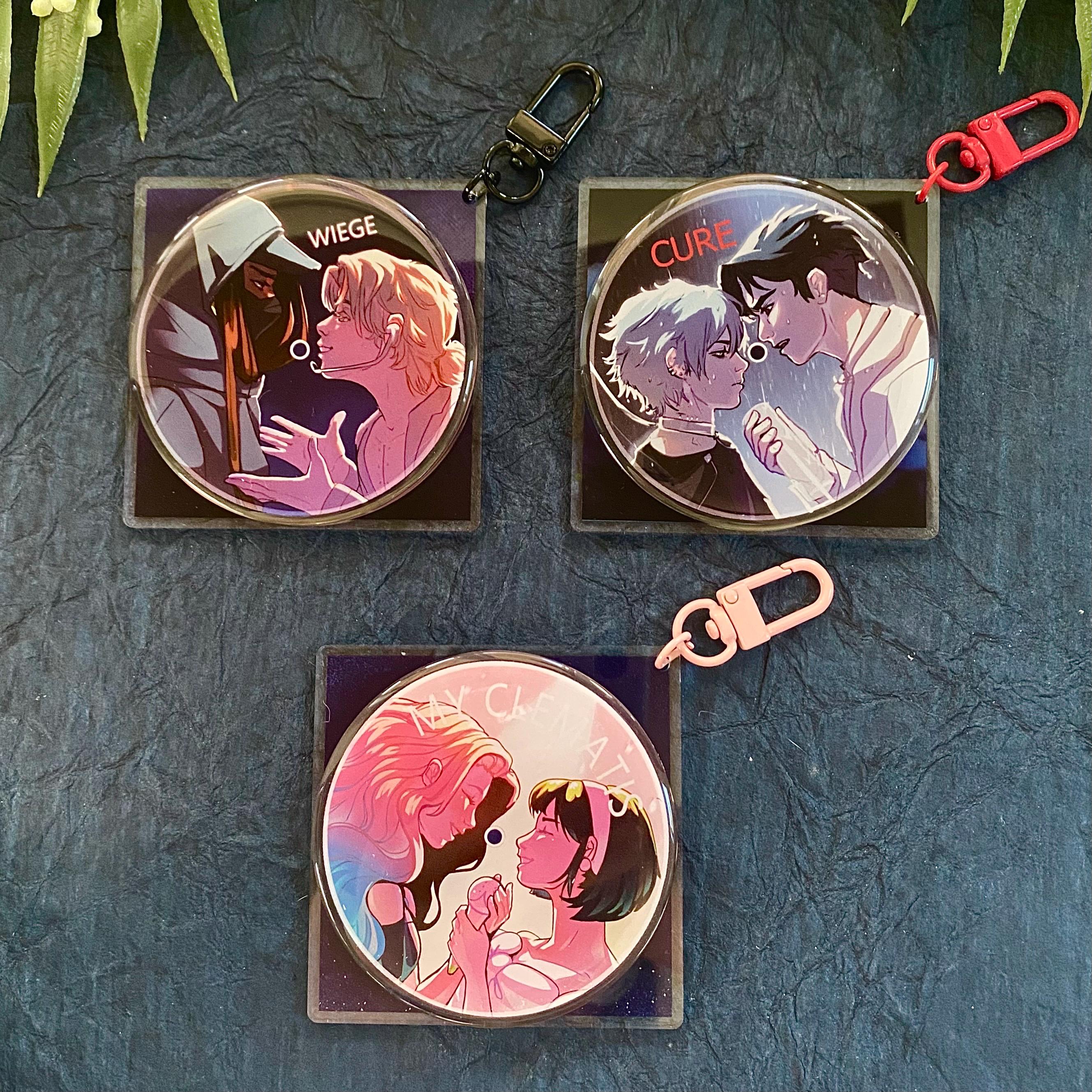 Acrylic ALSTG Disk Keychain Cure Clematis Weige Till Ivan Mizi Sua