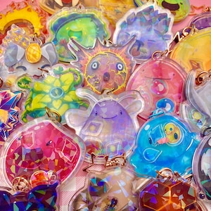 Holographic Slime Rancher Slime Shaker Charm Keychain