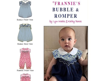 Patrón Romper/Bubble PRINT de Frannie