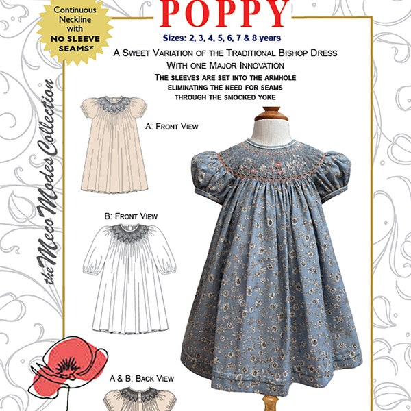 POPPY - PDF smocked dress pattern