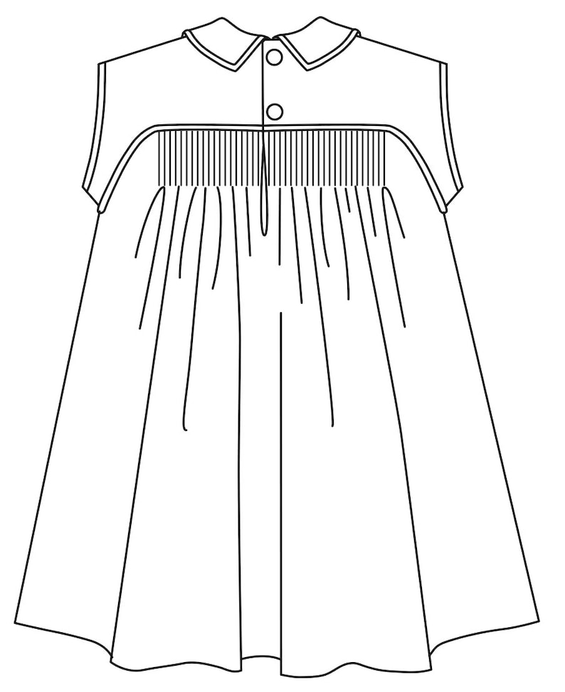 Patrón de vestido fruncido Frannie PDF imagen 3