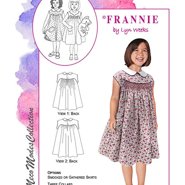 Frannie PRINTED Gesmokt jurkpatroon