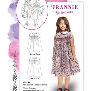 Frannie PRINTED Smocked dress pattern
