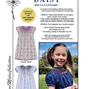 DAISY - PRINTED smocked Bishop pattern