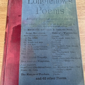 Longfellow’s Poems Authors Complete Copyright Edition 1877