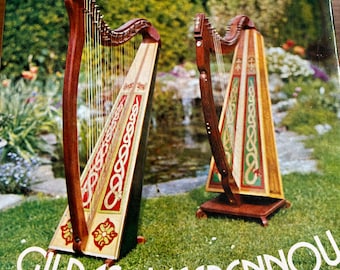 Folk Harps by Gildas Jaffrennou 1973 1st Edition.