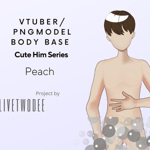 Boy/Male Body Base - .PSD | Separated Layers | Live2D Vtuber Model | Vtuber Commissions