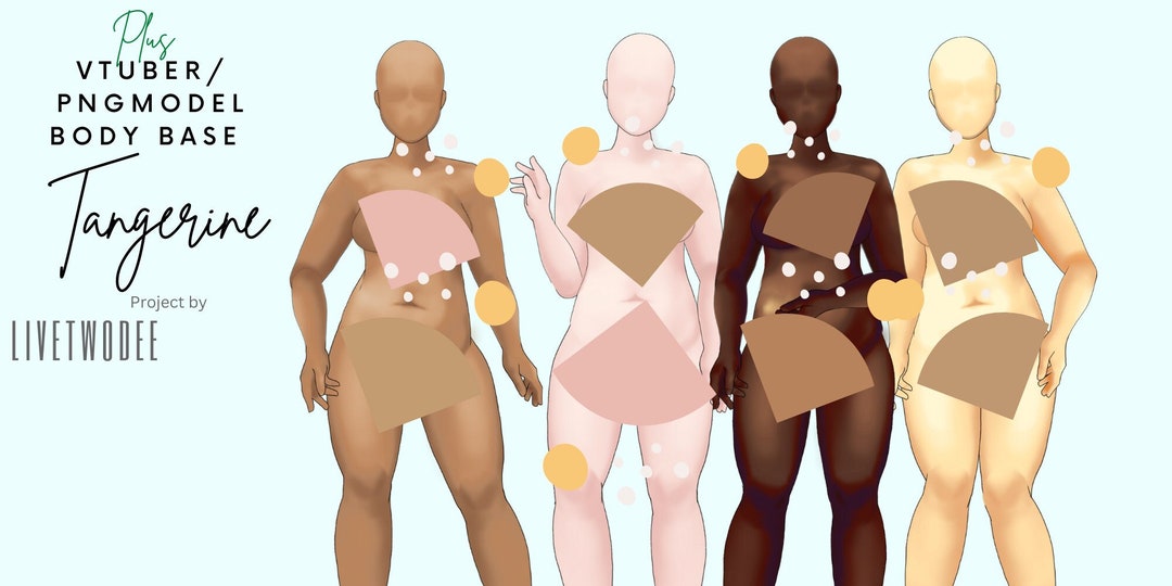 Vtuber Plus Size Body Base Female Body Base 4 Skin Tones -  Norway