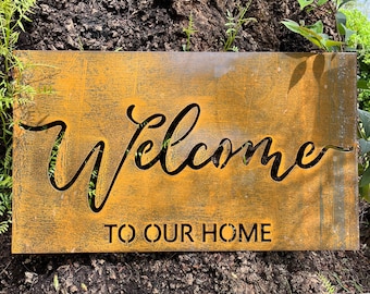 Decorative Metal Welcome Sign