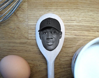 Stormzy's Face Engraved on a Wooden Spoon (30cm), Birthday, Christmas Gift. British rapper, singer and songwriter of Grime Music