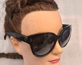 CELINE CL 41755/S 8073H 55-22 POLARIZED womens sunglasses black frame  cat eye italy