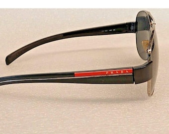 Occhiali da sole vintage PRADA SPS AV-1A1 140 3N con montatura nera