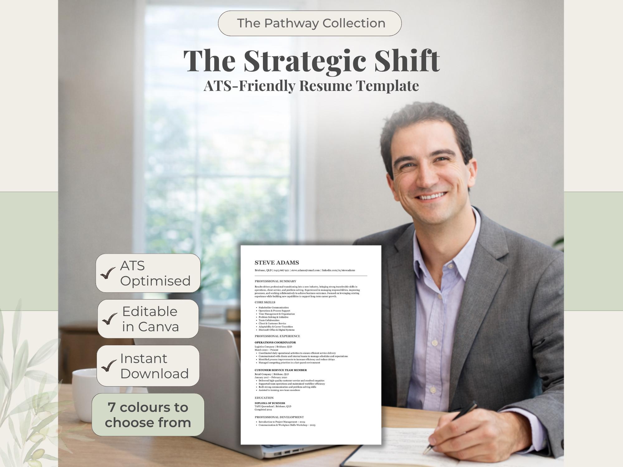 Career Change Resume Template | Professional CV | Career Switch Resume ...