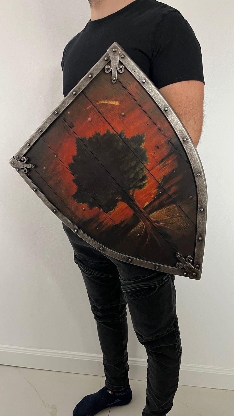 Knight Shield Throw Hedge Knight Shield / Akotsk/ Elm Tree and Shooting Star - Etsy