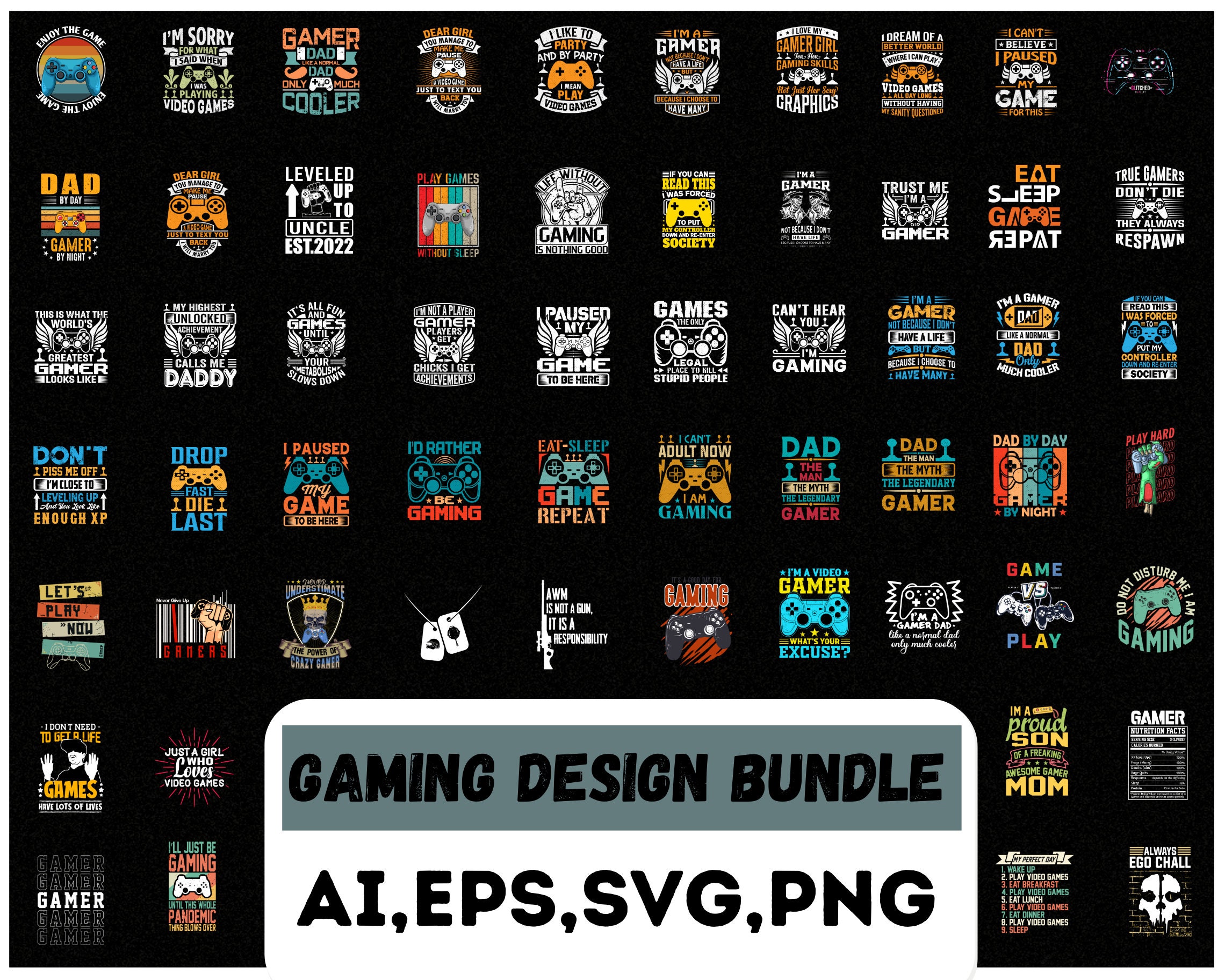 200 Gaming Svg Bundle, Game Svg, Game png, Roblox svg bundle