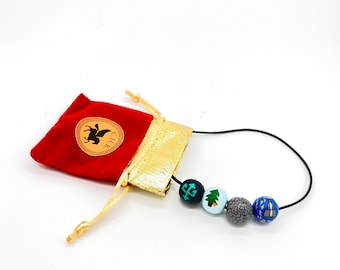Percy Jackson Camp Half Blood Inspired Bead Necklace - Handmade in U.S. - Pouch Included