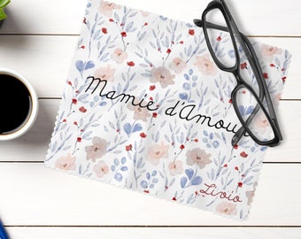lingette personnalisée, chiffon à lunettes personnalisable, lingette microfibre