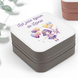 Boîte à Bijoux enfant, boîte à bijoux de Voyage Personnalisée - Cadeau Petite Fille