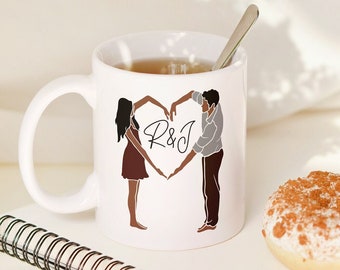Personalized mug, Valentine's Day mug, wedding mug, couple mug
