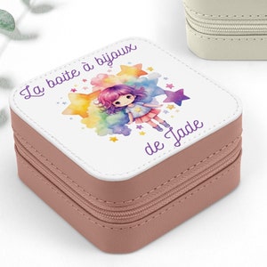 Boîte à Bijoux enfant, boîte à bijoux de Voyage Personnalisée - Cadeau Petite Fille