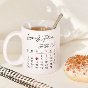 Personalized ceramic mug, Valentine&#39;s Day gift, wedding mug, couple gift