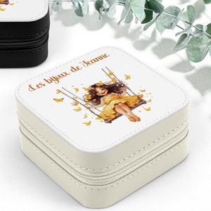 Boîte à Bijoux enfant, boîte à bijoux de Voyage Personnalisée - Cadeau Petite Fille