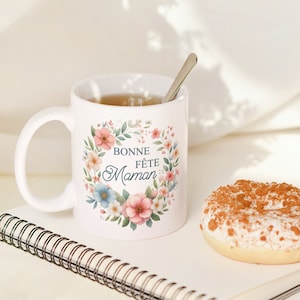 Personalized mug, mom mug, mom gift, grandma gift; teacher gift, flower crown model