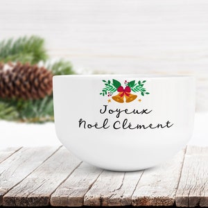 Personalized ceramic bowl, breakfast bowl, Christmas gift idea