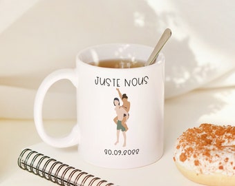 Personalized mug, Valentine's Day mug, wedding mug, couple mug, ceramic mug